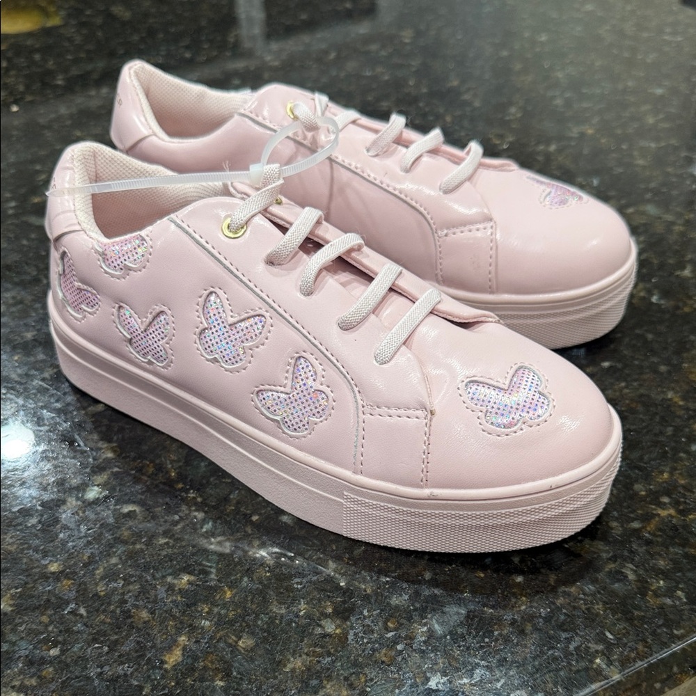 Kurt Geiger Light Pink Butterfly Sneakers